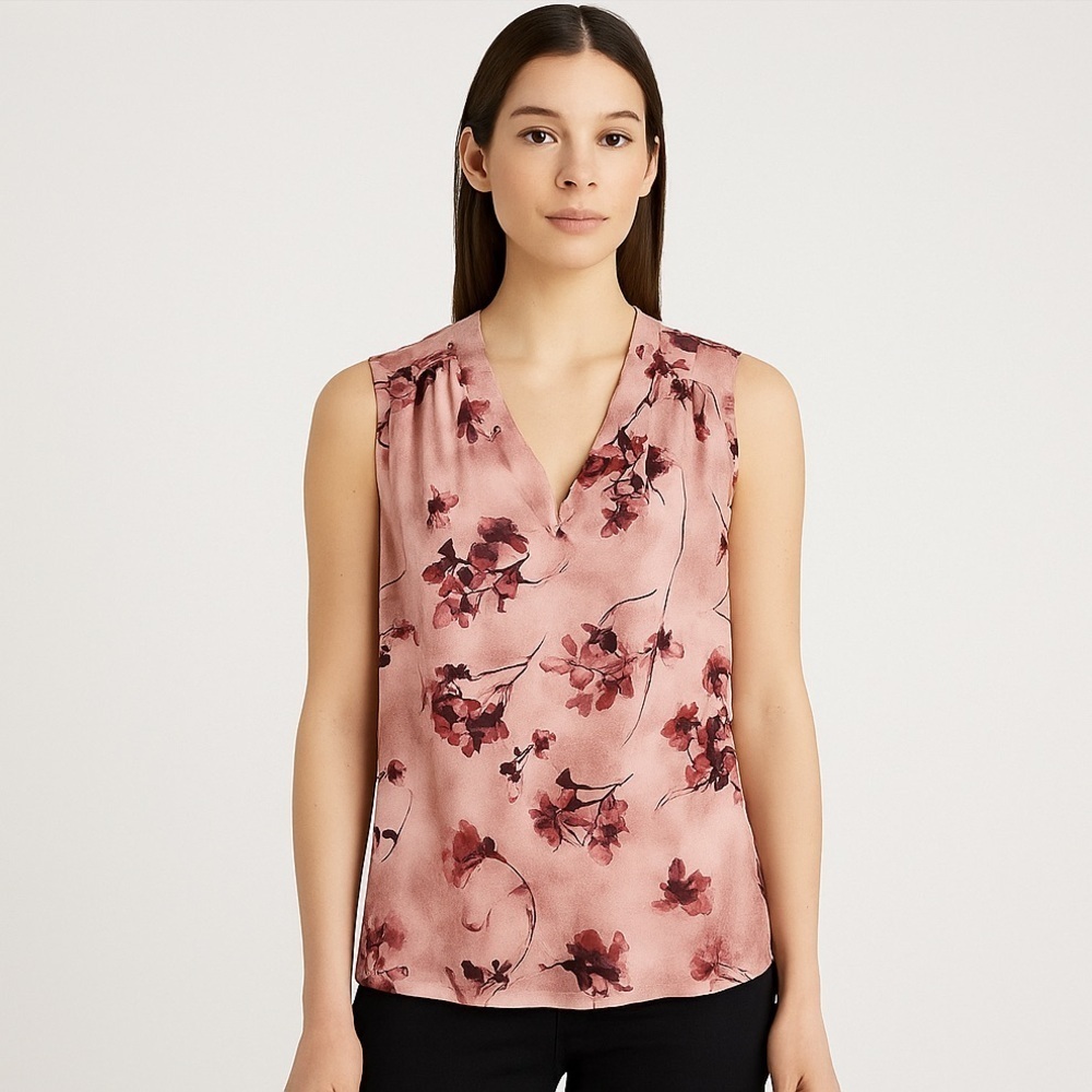 Simply Vera Wang women’s size extra small sleeveless pink tunic blouse